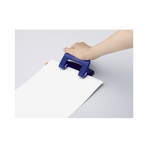 2穴パンチ ラクアケ ハンディタイプ17枚穿孔青