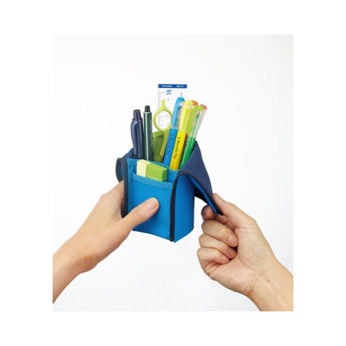 ペンケース<ネオクリッツ>ブルー×ネイビー