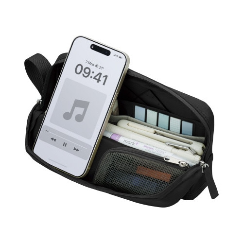 ペンケース カバコハーフポケット ブラック