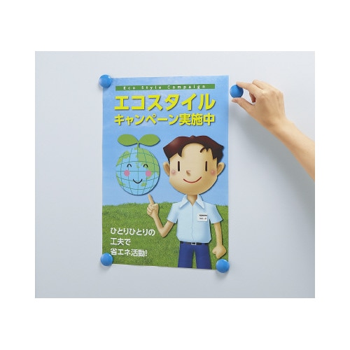 カラーマグネット 直径30mm 5個入 青