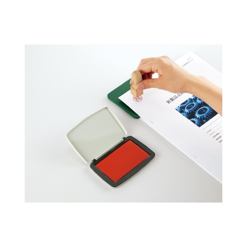 スタンプ台顔料タイプ中形盤面90×55mm赤×10