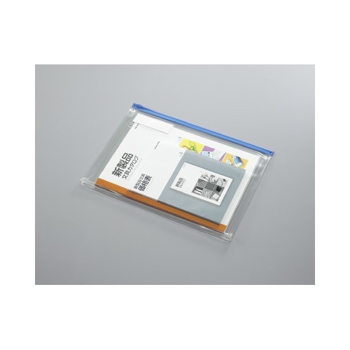 カラーソフトクリヤーケースC S型マチ付A4−S青