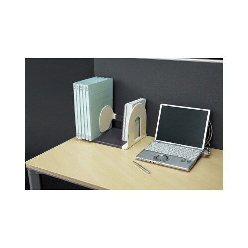 ブックスタンド 幅320 仕切板可動式 グレー