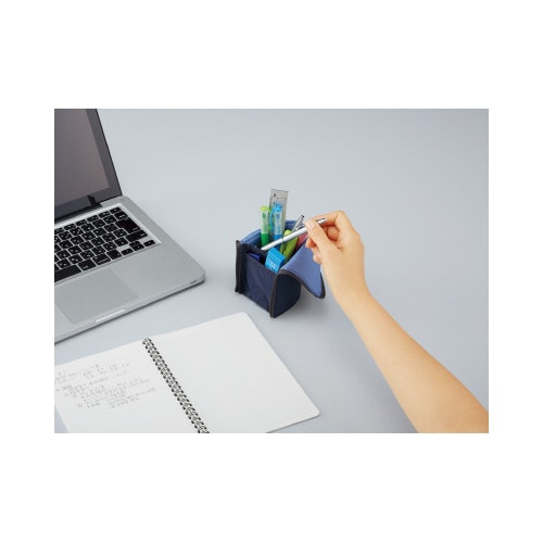 ペンケース<ネオクリッツ>ネイビー×ブルー