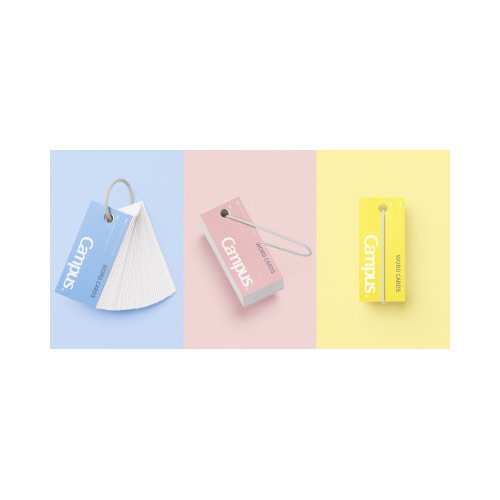 キャンパスバンドでまとまる単語カード桃85枚×10