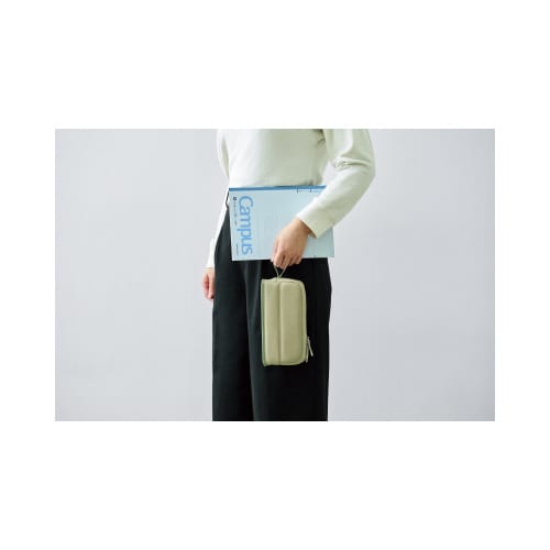 ペンケース カバコハーフポケット アッシュグリーン