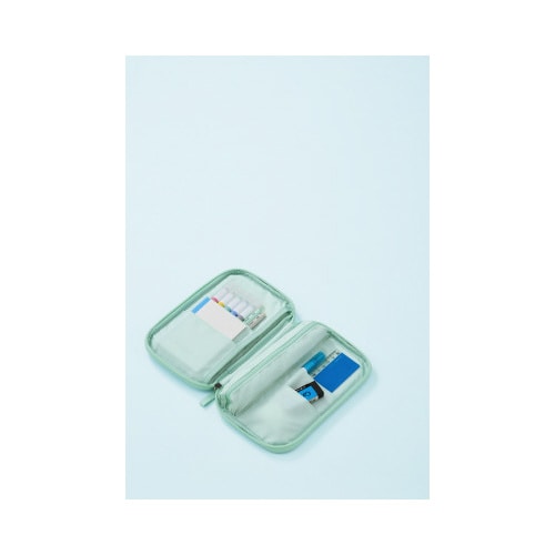 キャンパスノートのように開くペンケースブラック×5