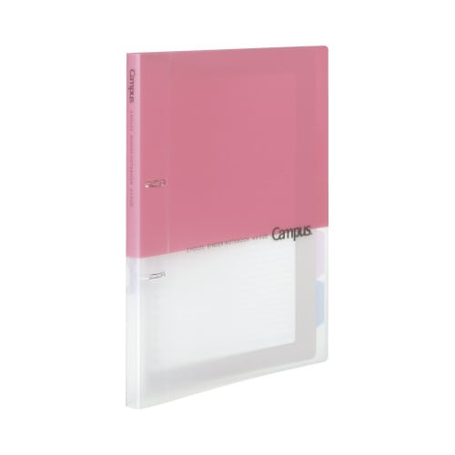 プリントもとじやすい2穴バインダー A4 ピンク