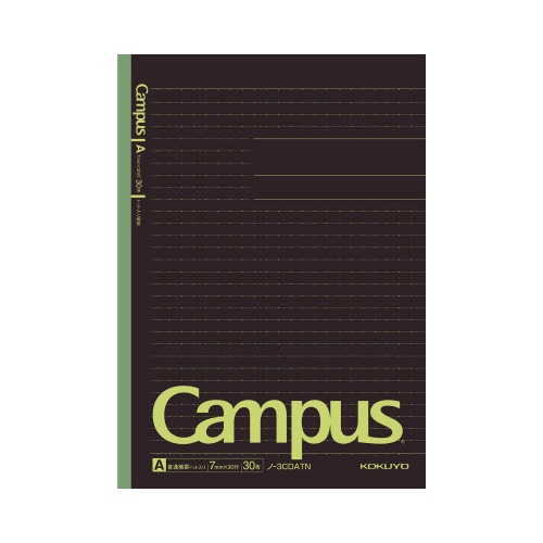 キャンパス5色ドット・ブラックカラーA罫 5冊