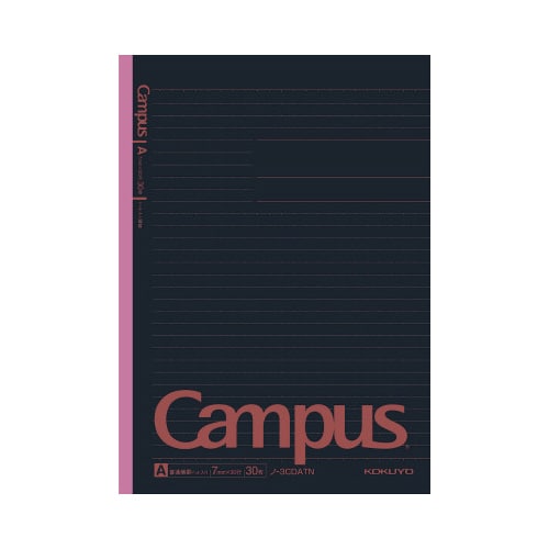 キャンパス5色ドット・ブラックカラーA罫 5冊