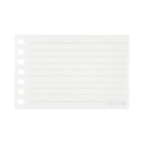 ルーズリーフ B罫 ドット入り A7 50枚