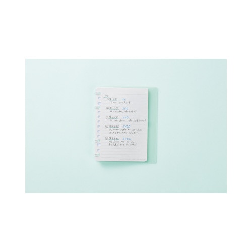 キャンパスノートバインダーA6 4穴 グリーン×6