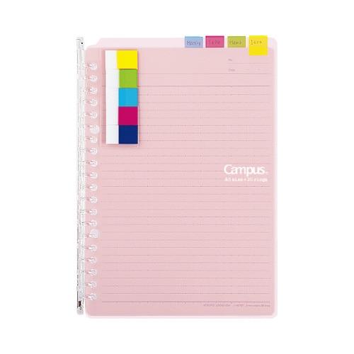 キャンパスバインダースマートリングA5ライトピンク