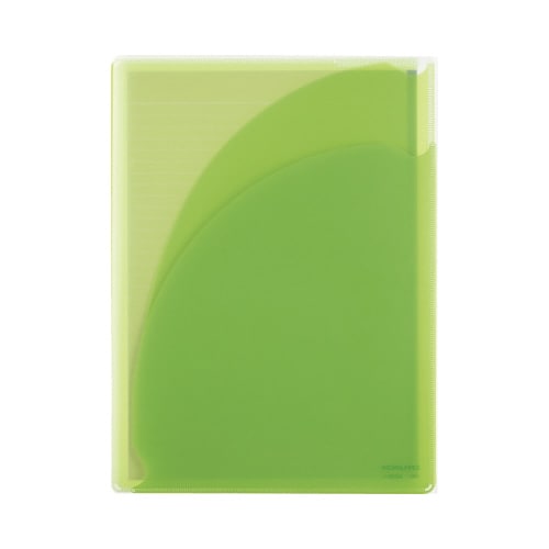 キャンパスカバーノート プリント収容ポケット付 緑