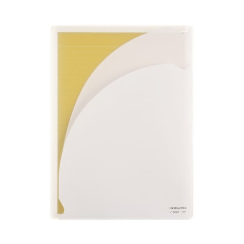 キャンパスカバーノート プリント収容ポケット付 黄