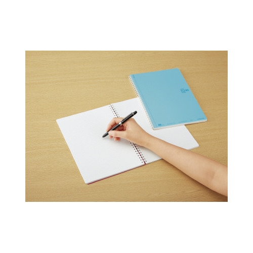 ソフトリングセミB5 ドット入 B罫 80枚 水色