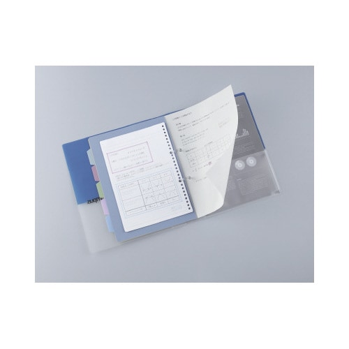 プリントもとじやすい2穴バインダー A4 青