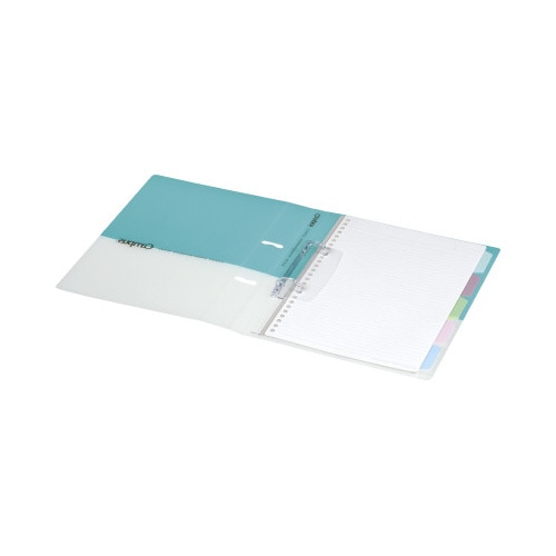 プリントもとじやすい2穴バインダー B5 水色