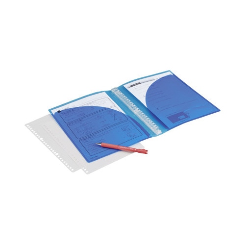 スライドバインダー<アダプト>スリム B5 水色