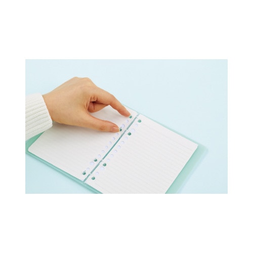 キャンパスノートバインダーA6 4穴 グリーン×6