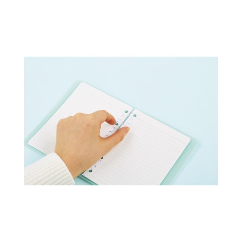 キャンパスノートバインダーA6 4穴 グリーン×6