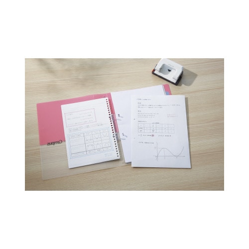 プリントもとじやすい2穴バインダー A4 ピンク