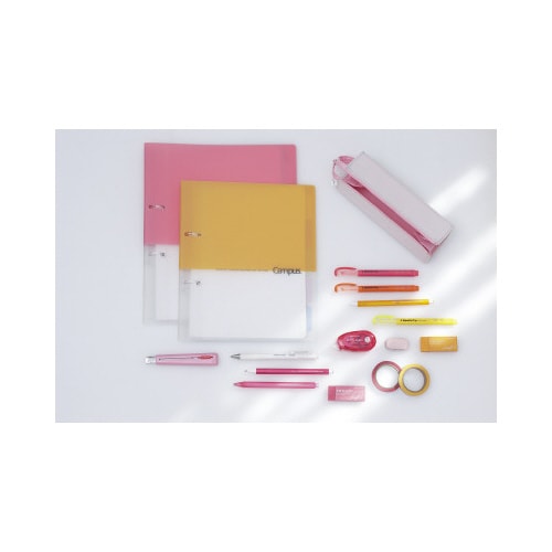 プリントもとじやすい2穴バインダー B5 ピンク