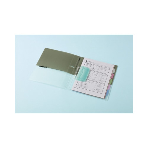 キャンパスバインダーと持ち運べるパンチグリーン×5