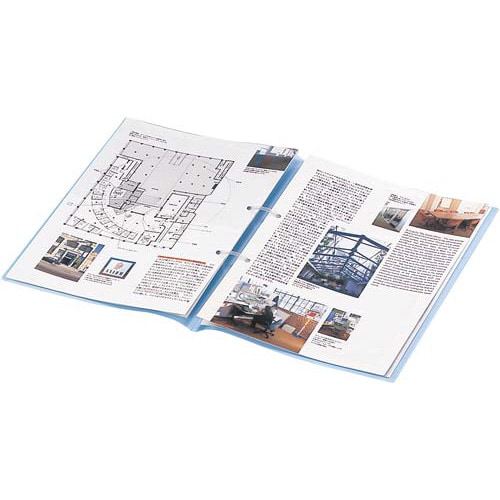 ファスナーファイルクリヤーカラーA4縦2穴 P