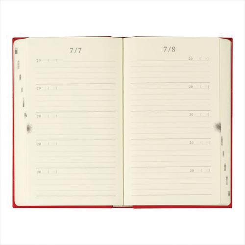 日記 5年連用12851006 扉 赤