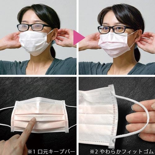 TK 女性の為のメガネくもりにくいマスク30枚