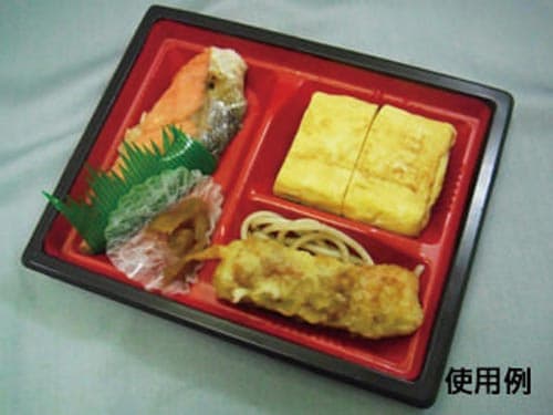 弁当容器 WF19A−27 赤黒BK身 600枚入