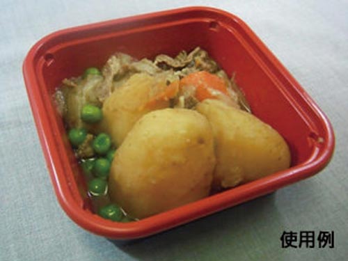 角型丼容器 CTプチ丼 赤−BK 身 900枚入