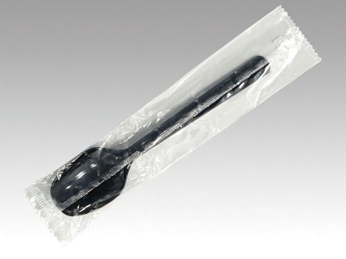 スプーン 160mm 黒 個包装 3000本入