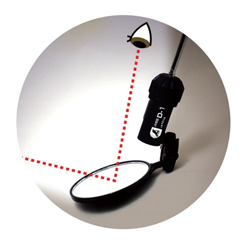 点検鏡 D−2 丸型 直径36mm ライト付