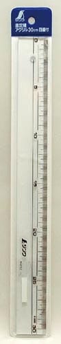 直定規 アクリル製 30cm