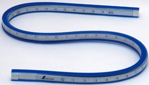 自在曲線定規 40cm 目盛付