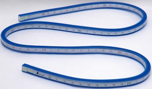 自在曲線定規 80cm 目盛付