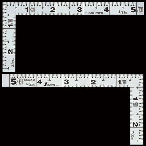 曲尺平ぴた シルバー 5寸 表裏同目