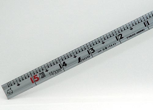 曲尺同厚 シルバー 1尺5寸 表裏同目 名作