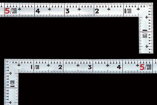 曲尺同厚 シルバー 1尺5寸 表裏同目 名作