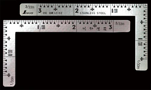 曲尺小型 三寸法師ステン3×1.5寸 表裏同目