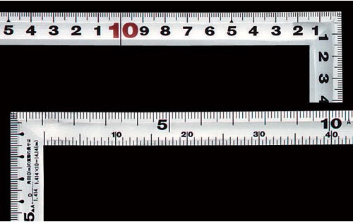 曲尺角厚 シルバー 50cm 裏面角目 日本一