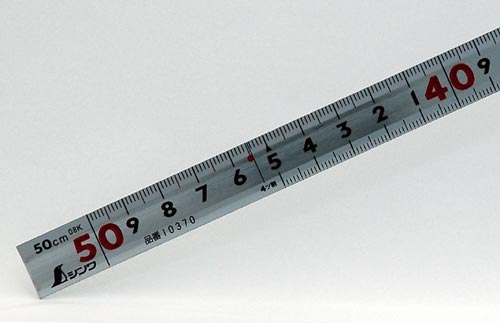 曲尺角厚 シルバー 50cm 表裏同目 重宝JIS