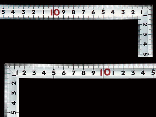 曲尺角厚 シルバー 50cm 表裏同目 重宝JIS