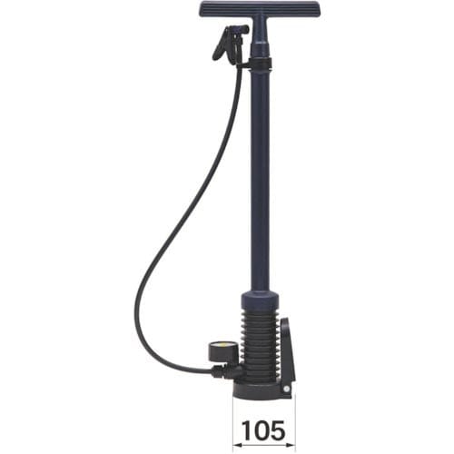 フルプラ ダイヤポンプ空気入れ圧力計付きダークブル