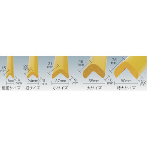 クッション TRUSCO 安心クッションL字型大 黒・黄 10本入り T10AC-99 工具の楽市 - 通販 - PayPayモール タイプ