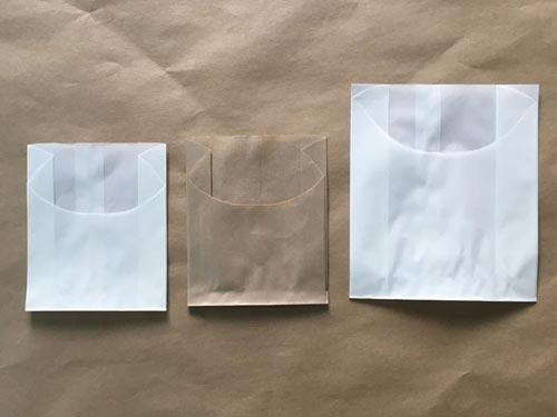 No140−1 ハーフムーン無地茶 1000枚入