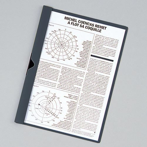 スライドクリップファイル ダークグレー×10