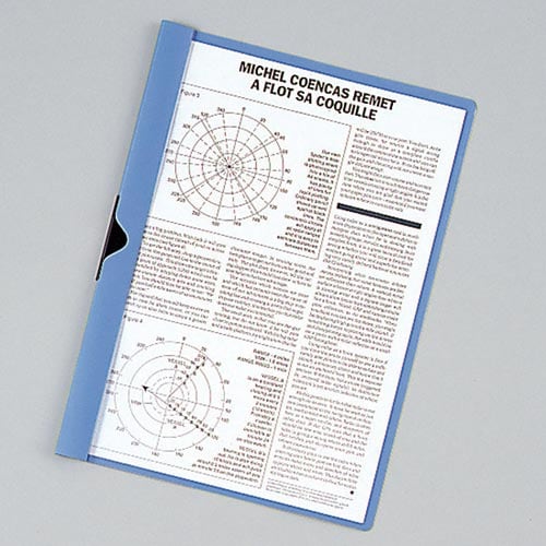 スライドクリップファイル ブルー×10